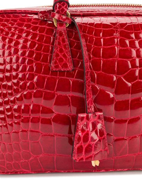 prada red crocodile purse|white crocodile leather.